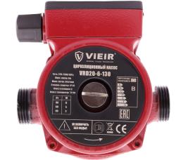 Насос циркуляционный VIEIR ЦН20-6-130, D20 мм, L130 мм, 2.8 м³/ч, напор 6 м, 10 бар, 0,05 кВт, 220 В, с гайками