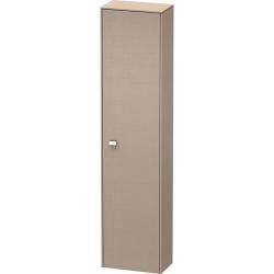 Пенал Duravit Brioso R, 42x24x177 см, подвесной, (правый), с дверцей, с полкой, со стеклянными полками, цвет: лен/хром, в ванную комнату