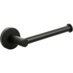 Держатель для туалетной бумаги Fixsen Comfort Black, без крышки, черный матовый, настенный, сталь, форма округлая, для туалета/ванной, бумагодержатель