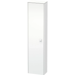 Пенал Duravit Brioso L, 42x24x177 см, подвесной, (левый), с дверцей, с полкой, со стеклянными полками, цвет: белый матовый, в ванную комнату