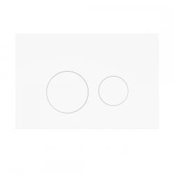 Кнопка смыва Olives Plaza, прямоугольная, цвет белый, пластик, клавиша управления для сливного бачка, инсталляции унитаза, двойная, механическая, панель, универсальная, размер 244х162х11 мм