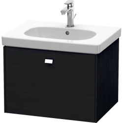 Тумба/шкафчик для консоли/столешницы Duravit Brioso под раковину 62х48х44,2 см, подвесная, ДСП, цвет: дуб черный/хром, 1 выдвижной ящик, прямоугольная