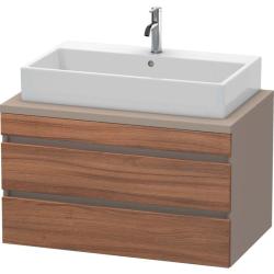 Тумба под раковину для консоли/столешницы Duravit DuraStyle 90х54,8х51,2 см, подвесная, ДСП, цвет: орех/базальт, 2 выдвижных ящика, прямоугольная
