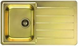 Мойка кухонная ALVEUS LINE MONARCH 20 GOLD 86х50х16 см, врезная/встраиваемая сверху, с крылом, нержавеющая сталь с PVD покрытием, прямоугольная, цвет золото, с отверстием под смеситель, в комплекте с выпуском без сифона Мойка кухонная ALVEUS LINE MONARCH 20 GOLD 86х50х16 см, врезная/встраиваемая сверху, с крылом, нержавеющая сталь с PVD покрытием, прямоугольная, цвет золото, с отверстием под смеситель, в комплекте с выпуском без сифона