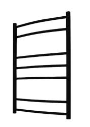 Полотенцесушитель MELODIA Classica Eco 50*80 П7, нержавеющая сталь, водяной, цвет чёрный, боковое подключение