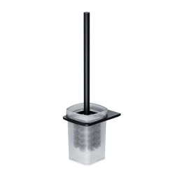 Ершик Am.Pm Inspire 2.0 для унитаза, подвесной, металл/стекло, цвет черный/белый A50A33422