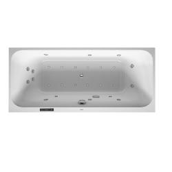 Ванна Duravit Happy D.2 180х80 см гидромассажная, встраиваемая, акриловая, цвет: белый, с ножками/сливом-переливом, без фронтальной панели, прямоугольная, с системой гидромассажа Combi-System L, с двумя наклонами для спины