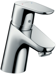 Смеситель для раковины Hansgrohe Focus 70 однорычажный, фиксированный, длина излива 10,1 см, керамический, латунь, цвет хром, со сливным клапаном с цепочкой