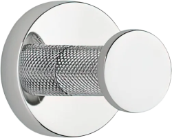 Крючок Boheme Uno, одинарный, настенный, латунь, форма круглая, для полотенец в ванную/туалет/душевую кабину, цвет хром