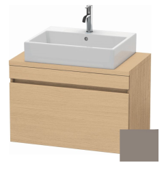 Тумба под раковину для консоли/столешницы Duravit DuraStyle 80х54,8х51,2 см, подвесная, ДСП, цвет: натуральный дуб/базальт, 1 выдвижной ящик, прямоугольная