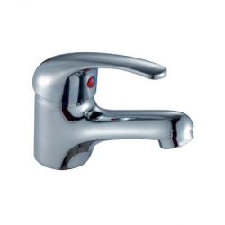 Смеситель для раковины/умывальника Rossinka, однорычажный, неповоротный, керамический, длина излива 92 мм, латунь, цвет хром