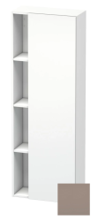 Пенал Duravit DuraStyle, 50x24x140 см, подвесной, (правый), с дверцей, с закрытыми/открытыми полками, цвет: белый матовый/базальт, в ванную комнату