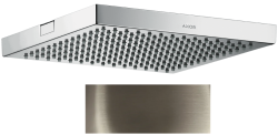 Верхний душ AXOR ShowerSolutions 300/300 1jet, потолочный/скрытый монтаж, квадратный, с 1 режимом, размер 30х30 см, металлический, цвет: полированный никель, для душа/ванной