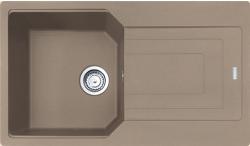 Мойка кухонная Franke URBAN UBG 611-86, 86х50 см, врезная, искусственный гранит (Fragranite+), прямоугольная, цвет миндаль, без отверстия под смеситель, с крылом, оборачиваемая
