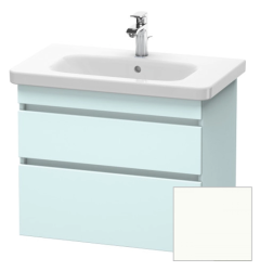 Тумба под раковину для консоли/столешницы Duravit DuraStyle 80х54,8х51,2 см, подвесная, ДСП, цвет: светло-голубой/белый матовый, 2 выдвижных ящика, прямоугольная