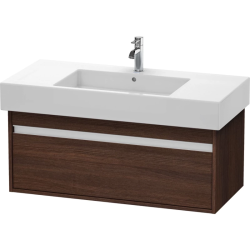 Тумба под раковину для консоли/столешницы Duravit Ketho 100х55х42,6 см, подвесная, ДСП, цвет: каштан темный, 1 выдвижной ящик, для встраиваемой сверху раковины, прямоугольная