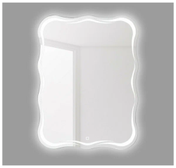 Зеркало BelBagno 60х80 см, с LED/ЛЕД-подсветкой, прямоугольное, без антизапотевания, выключатель сенсорный, для ванны, навесное/подвесное/настенное