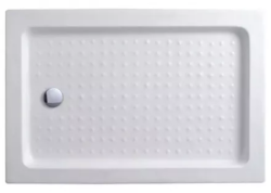 Душевой поддон Cezares Tray A, 120х90х15 см, прямоугольный/угловой, акриловый, низкий, белый, с бортиком, с антискользящим покрытием, литой, литьевой, для душа
