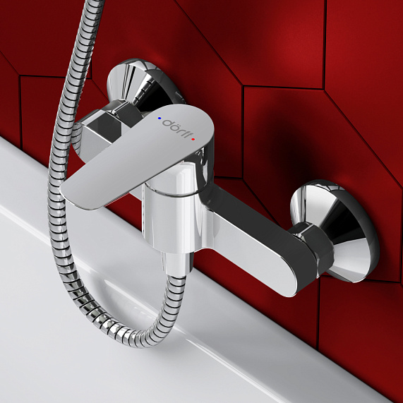 Смеситель для душа Dorff Prime однорычажный, цвет хром, латунь, без излива/лейки/шланга