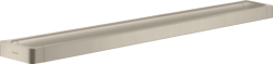 Полотенцедержатель Axor Universal, одинарный, настенный, неповоротный, 89,4 см, металлический, форма прямоугольная, для полотенец, в ванную/туалет/душевую кабину, цвет шлифованный никель, рейлинг/поручень, к стене