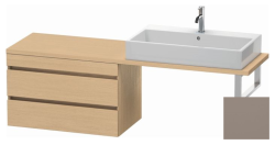 Тумба/шкафчик для консоли/столешницы Duravit DuraStyle под раковину 80х47,8х51,2 см, подвесная, ДСП, цвет: натуральный дуб/базальт, 2 выдвижных ящика, прямоугольная