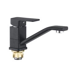 Смеситель для кухни G-lauf с плоским поворотным изливом черный GOR4-B058KB