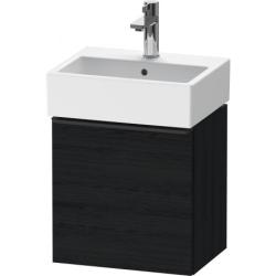 Тумба под раковину Duravit D-Neo, 43,4х32,2х44 см, подвесная, с распашной дверцей, ДСП, цвет: дуб черный, шкафчик навесной, прямоугольная, правая, в ванную комнату