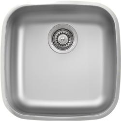 Мойка Ukinox Модерн, 40х40 см, врезная, стальная, квадратная, цвет нержавеющая сталь, без отверстия под смеситель, слив-перелив, без крыла, для кухни