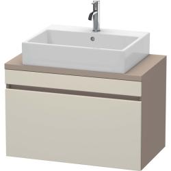 Тумба под раковину для консоли/столешницы Duravit DuraStyle 80х54,8х51,2 см, подвесная, ДСП, цвет: серо-коричневый/базальт, 1 выдвижной ящик, прямоугольная