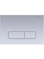 Кнопка смыва Aquatek Pneumo S прямоугольная, цвет хром матовый, пластик, клавиша управления (клавиши прямоугольная) для сливного бачка, инсталляции унитаза, двойная, пневматическая, панель, размер 245х165х13 мм