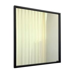 Зеркало Comforty Бредфорд-75, 75х80 см, без подсветки, прямоугольное, цвет рамы: черный, для ванны, навесное/подвесное/настенное, дизайнерское
