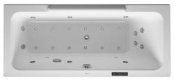 Ванна Duravit DuraStyle 170х70 см гидромассажная, встраиваемая/пристенная, акриловая, цвет: белый, с ножками/сливом-переливом, без фронтальной панели, прямоугольная, с системой гидромассажа Combi-System L, c наклоном для спины справа, правая