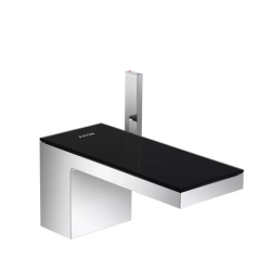 Смеситель для раковины/умывальника Axor MyEdition 70, однорычажный, фиксированный излив, длина излива 15,1 см, керамический, латунь, цвет зеркальный черный хром, со сливным клапаном Push-Open