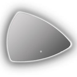 Зеркало Континент "Jazz Led", 90х70 см, с LED/ЛЕД-подсветкой, фигурное, выключатель сенсорный, для ванны, навесное/подвесное/настенное