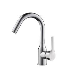 Смеситель для раковины/умывальника AQUEDUC однорычажный, поворотный на 360, керамический, длина излива 100 мм нержавеющая сталь, цвет хром 345728