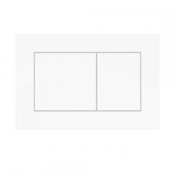 Кнопка смыва Olives Porto, прямоугольная, цвет белый, пластик, клавиша управления для сливного бачка, инсталляции унитаза, двойная, механическая, панель, универсальная, размер 244х162х11 мм