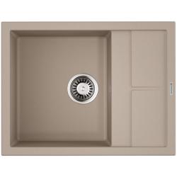Мойка кухонная Omoikiri Sumi 65-SA, 50х65 см, врезная, из искусственного гранита (Tetogranit), прямоугольная, цвет бежевый, без отверстия под смеситель, с крылом, оборачиваемая, слив-перелив, врезная в столещницу, для кухни