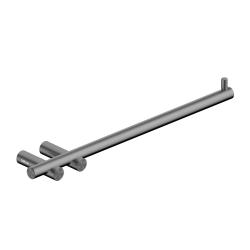 Полотенцедержатель ABBER Osten 316 одинарный, настенный, неповоротный, 348 мм нержавеющая сталь, для полотенец, в ванную/туалет/душевую кабину, цвет оружейная сталь брашированная AA1854BGG