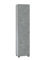 Пенал Vigo Geometry 450, 45х31,6х186,6 см, напольный, (правый/левый/универсальный), 1 распашная дверца, цвет бетон, в ванную комнату