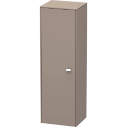 Пенал Duravit Brioso L, 42x36x133 см, подвесной, (левый), с дверцей, с полкой, со стеклянными полками, цвет: базальт/хром, в ванную комнату