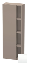 Пенал Duravit DuraStyle, 50x24x140 см, подвесной, (левый), с дверцей, с закрытыми/открытыми полками, цвет: белый матовый/базальт, в ванную комнату