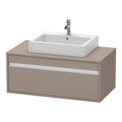 Тумба под раковину для консоли/столешницы Duravit Ketho 100х55х42,6 см, подвесная, ДСП, цвет: базальт, 1 выдвижной ящик, для встраиваемой снизу раковины, прямоугольная