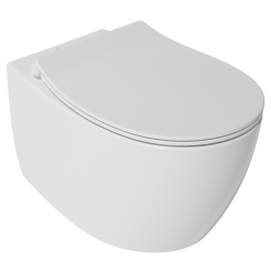 Унитаз подвесной ISVEA Sentimenti Neo, 363х510х400 мм, цвет: белый, горизонтальный (в стену) выпуск, без сиденья, безободковый, антивсплеск, под скрытый бачок