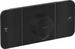 Смеситель для душа Axor One, термостатический, скрытого монтажа, 2 потребитель, настенный, без излива/шланга/лейки, прямоугольный, латунный, цвет матовый черный, с термостатом