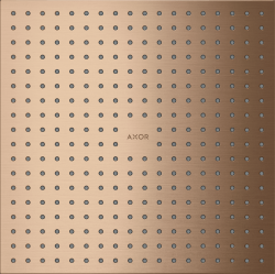 Верхний душ AXOR ShowerSolutions 300/300 1jet, потолочный/скрытый монтаж, квадратный, с 1 режимом, размер 30х30 см, металлический, цвет: шлифованное красное золото, для душа/ванной