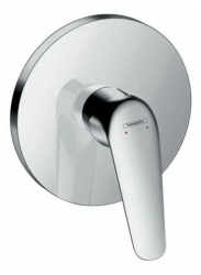 Смеситель для душа Hansgrohe Novus однорычажный, скрытого монтажа, со скрытой монтажной частью, керамический, настенный/встраиваемый, без излива, без шланга/лейки, латунь, цвет хром, хромированный, для душа/ванной