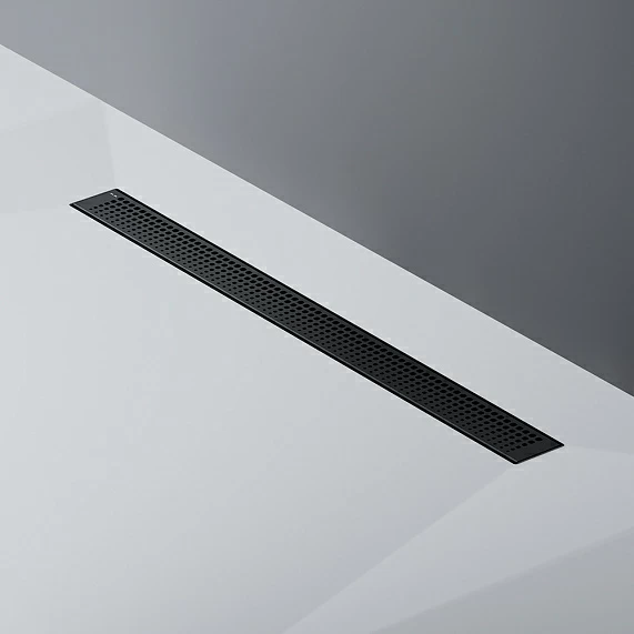 Душевой трап (лоток) AM.PM MasterFlow 800 мм комбинированный затвор с черной матовой решеткой, цвет черный матовый, выходная труба 40/50 мм, линейный