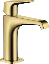 Смеситель для раковины/умывальника Axor Citterio E 130, однорычажный, с рычаговой рукояткой, фиксированный излив, длина излива 14,3 см, керамический, латунь, цвет полированная медь, с незапираемым сливным набором