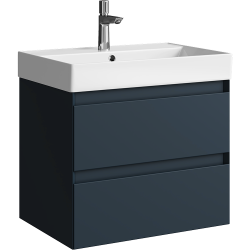 Тумба под умывальник AQWELLA Geometria 65 см серый, 2 ящика