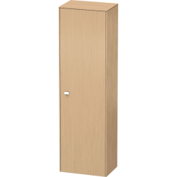 Пенал Duravit Brioso R, 52x36x133 см, подвесной, (правый), с дверцей, с полкой, со стеклянными полками, цвет: натуральный дуб/хром, в ванную комнату